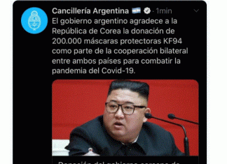 El Gobierno saludó a Corea del Sur con una foto de Kim Jong-un. Investigan un hackeo.