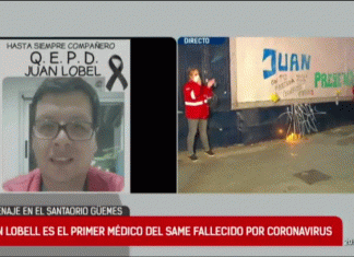 Así el SAME le dijo adiós a su médico muerto por COVID-19.