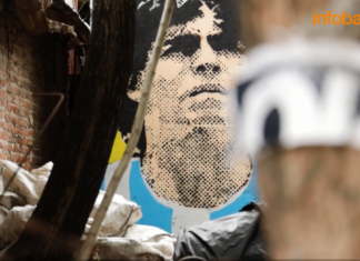 Homenaje a Maradona de Pallarols.