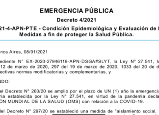 El decreto completo de la restricción nocturna.